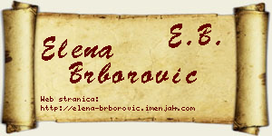 Elena Brborović vizit kartica